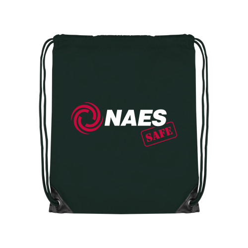 Dark Green Drawstring Backpack-NAES Safe