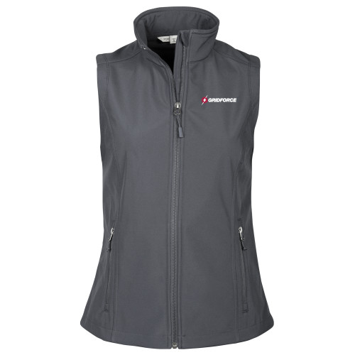 Womens Charcoal Core Softshell Vest-Gridforce