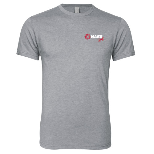 Next Level Heather Grey Triblend Tee-NAES Safe