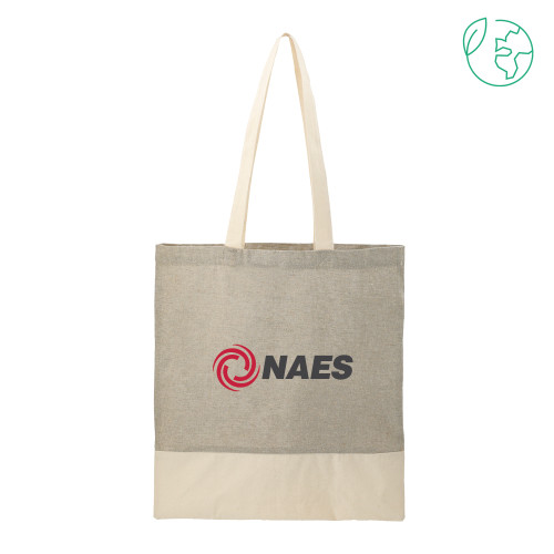 Split Recycled Grey Cotton Twill Convention Tote-NAES