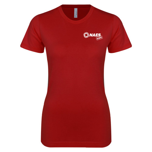 Next Level Womens Cardinal Boyfriend Tee-NAES Safe