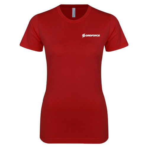 Next Level Womens Cardinal Boyfriend Tee-Gridforce