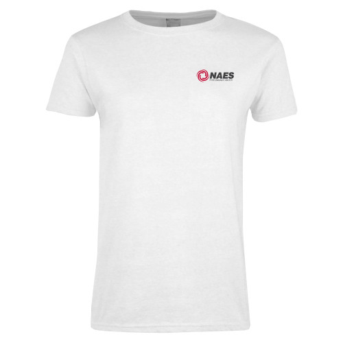 Womens White Short Sleeve Tee-NAES Performance Center