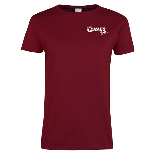 Next Level Womens Cardinal Short Sleeve Tee-NAES Safe