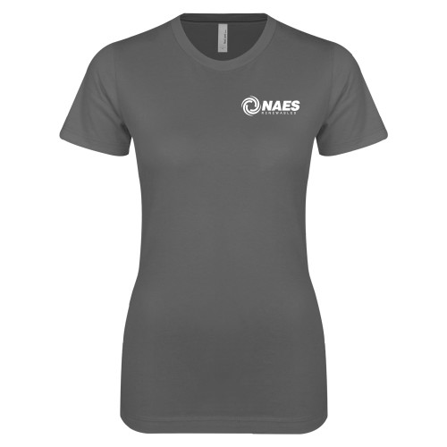 Next Level Womens Charcoal Boyfriend Tee-NAES Renewables