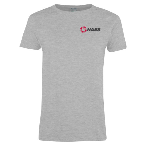 Womens Grey Short Sleeve Tee-NAES