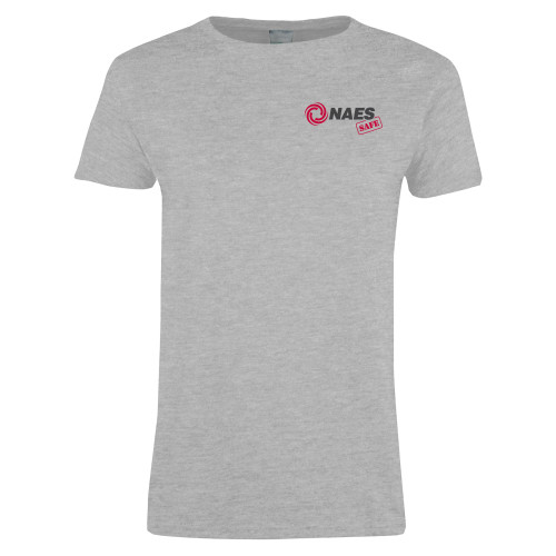 Womens Grey Short Sleeve Tee-NAES Safe