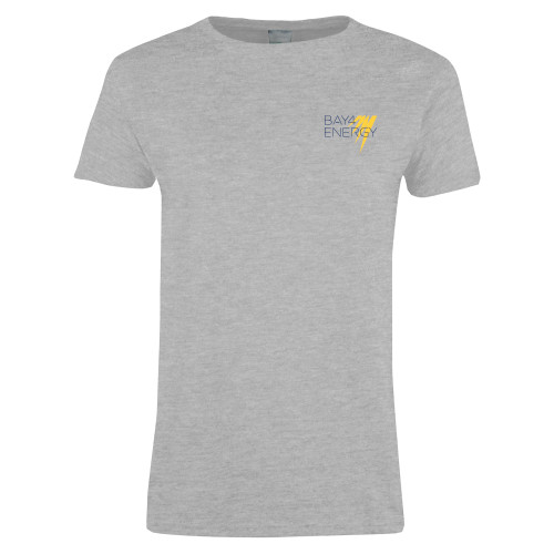Womens Grey Short Sleeve Tee-NAES Bay4 Energy