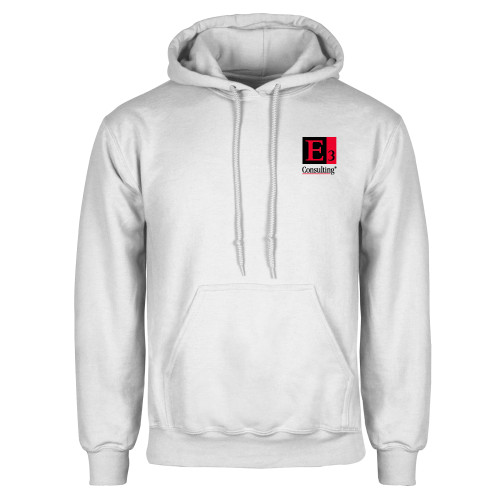 White Fleece Hoodie-E3 Consulting