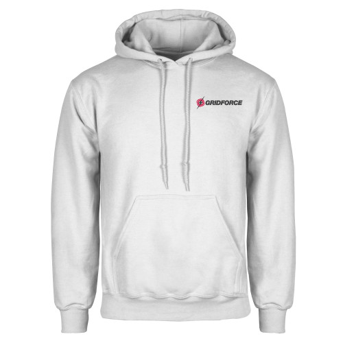 White Fleece Hoodie-Gridforce