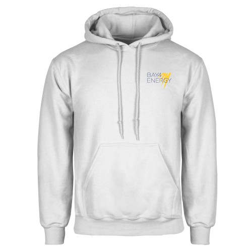 White Fleece Hoodie-NAES Bay4 Energy