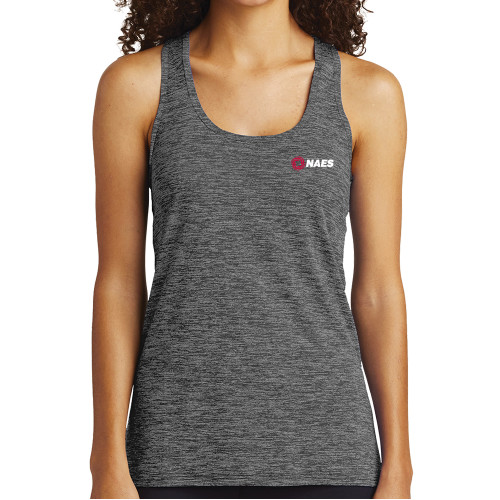 Womens Performance Grey/Black Heather Tank-NAES