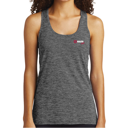 Womens Performance Grey/Black Heather Tank-NAES Safe