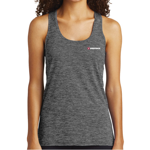 Womens Performance Grey/Black Heather Tank-Gridforce