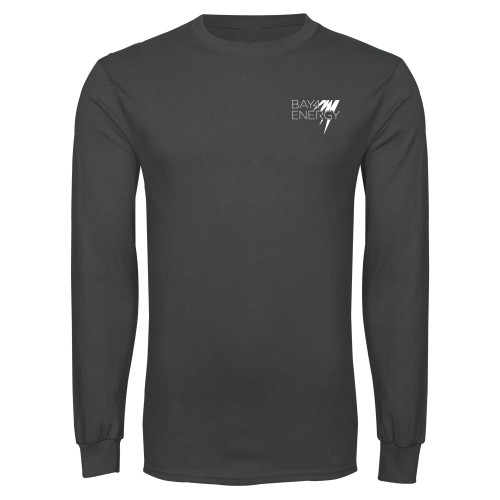Charcoal Long Sleeve T Shirt-NAES Bay4 Energy
