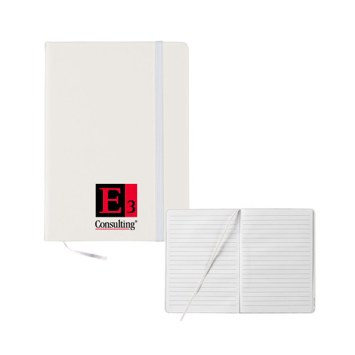 5x7 White Hard Cover Journal-E3 Consulting