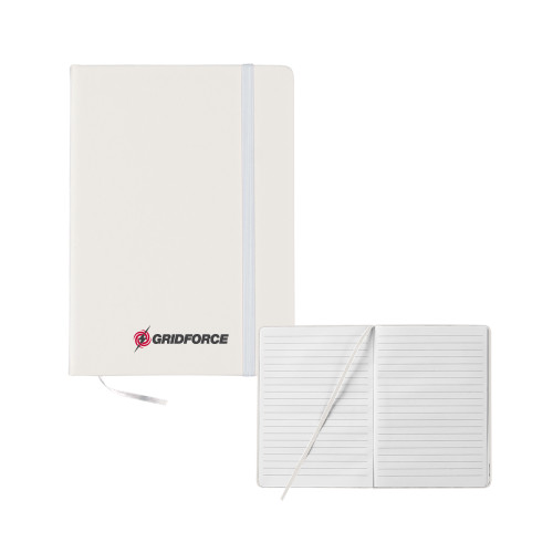 5x7 White Hard Cover Journal-Gridforce