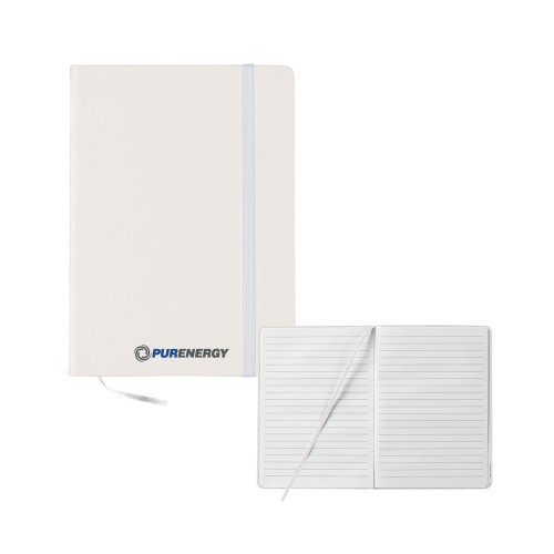 5x7 White Hard Cover Journal-PurEnergy
