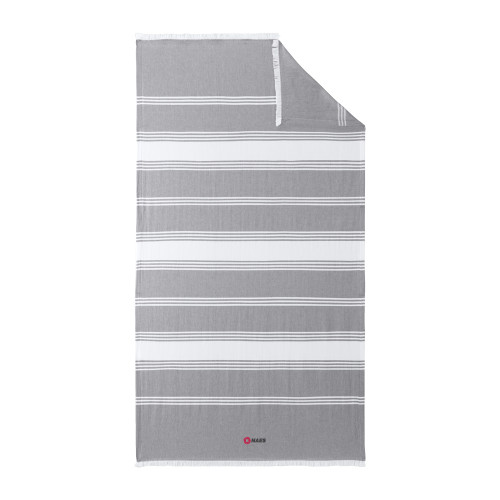 100% Cotton Grey/White Beach Throw-NAES