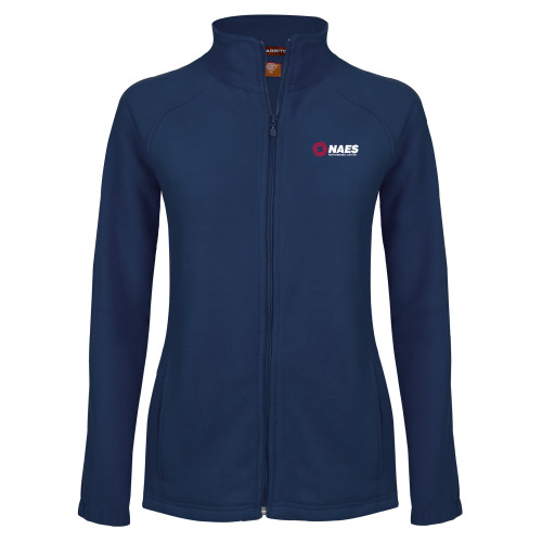 Womens Navy Fleece Full Zip Jacket-NAES Performance Center