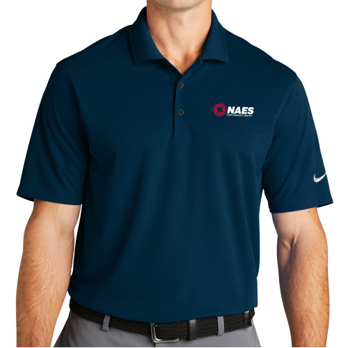 Nike Navy Dri Fit Micro Pique 2.0 Polo-NAES Performance Center