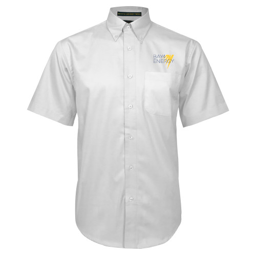 White Twill Button Down Short Sleeve-NAES Bay4 Energy