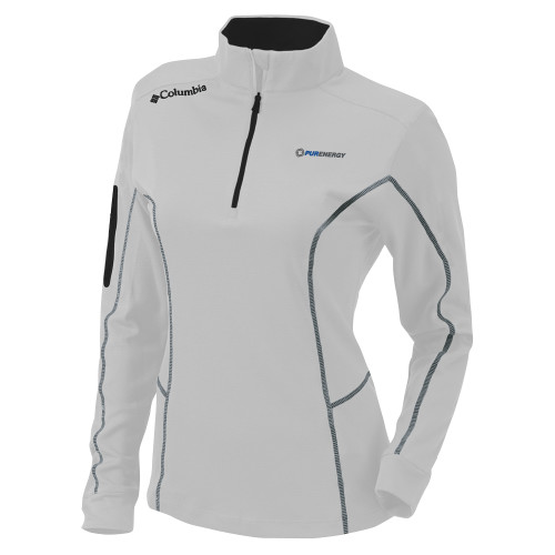Columbia Womens Omni Wick White 1/4 Zip-PurEnergy