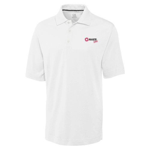 C&B White Advantage TriBlend Pique Polo-NAES Safe