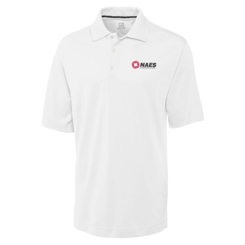 C&B White Advantage TriBlend Pique Polo-NAES Performance Center