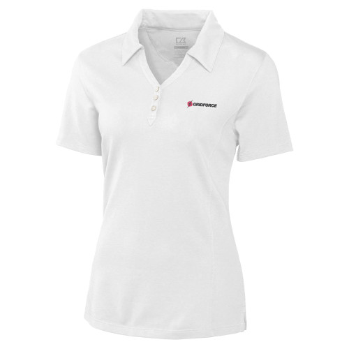 C&B Womens White Advantage Polo-Gridforce