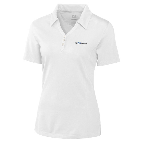 C&B Womens White Advantage Polo-PurEnergy