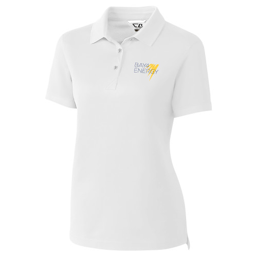 C&B Womens White Advantage Polo-NAES Bay4 Energy
