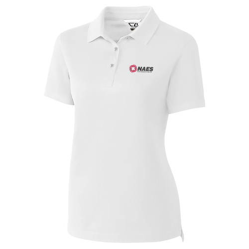 C&B Womens White Advantage Polo-NAES Performance Center