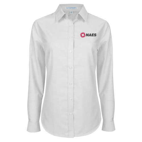 Womens White Oxford Shirt-NAES