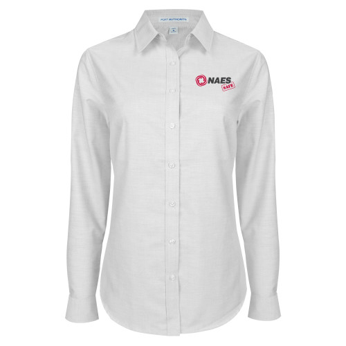 Womens White Oxford Shirt-NAES Safe