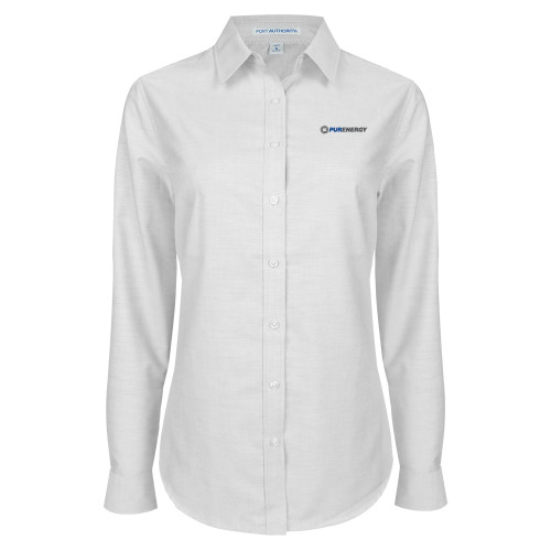 Womens White Oxford Shirt-PurEnergy