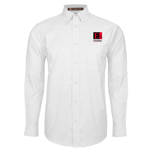 White Oxford Long Sleeve Shirt-E3 Consulting
