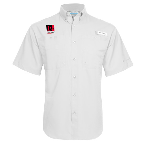 Columbia White Tamiami Performance Short Sleeve Shirt-E3 Consulting