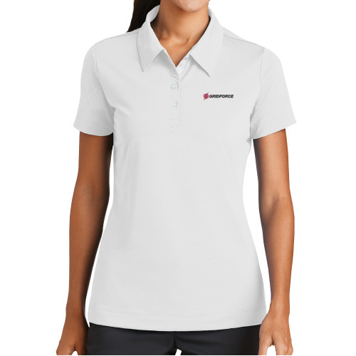 Nike Womens Sphere Dry White Diamond Polo-Gridforce
