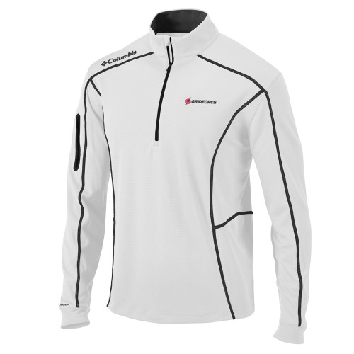 Columbia White Omni Wick Shotgun 1/4 Zip-Gridforce