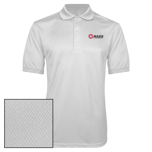 White Dry Mesh Polo-NAES Performance Center