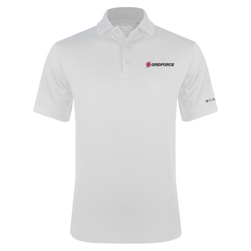 Columbia White Omni Wick Drive Polo-Gridforce