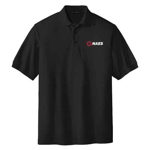 Extended Black Silk Touch Polo-NAES - PLUS