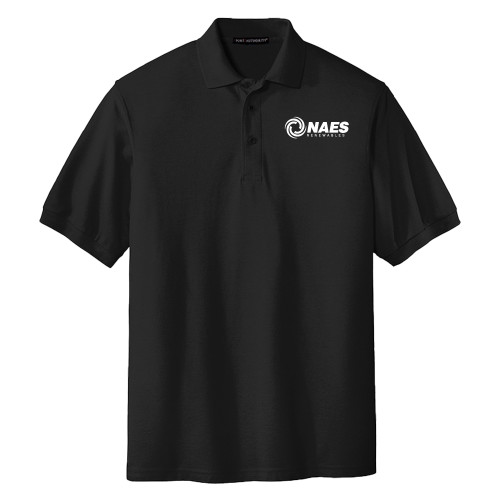Extended Black Silk Touch Polo-NAES Renewables
