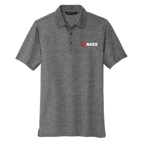 TravisMathew Dark Grey Auckland Slub Polo-NAES