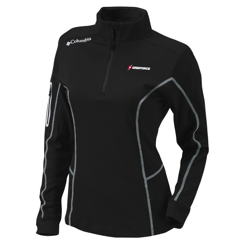 Columbia Womens Omni Wick Black 1/4 Zip-Gridforce