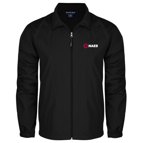 Black Full Zip Wind Jacket-NAES