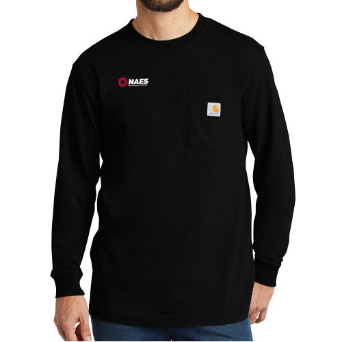 Carhartt Workwear Black Long Sleeve Pocket T Shirt-NAES Performance Center