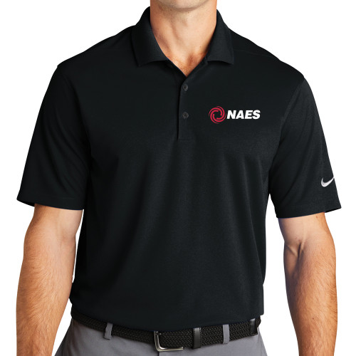 Nike Black Dri Fit Micro Pique 2.0 Polo-NAES