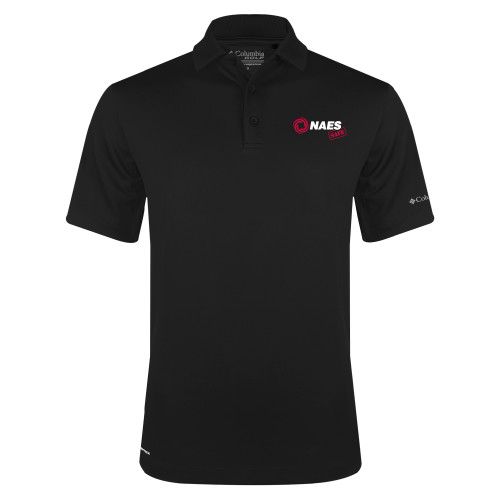 Columbia Black Omni Wick Drive Polo-NAES Safe